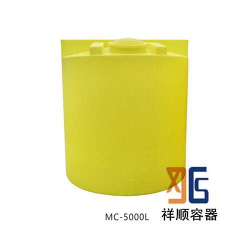 MC-5000L工程白药罐5吨化工料搅拌桶黄色化工药箱pe碱液设备罐