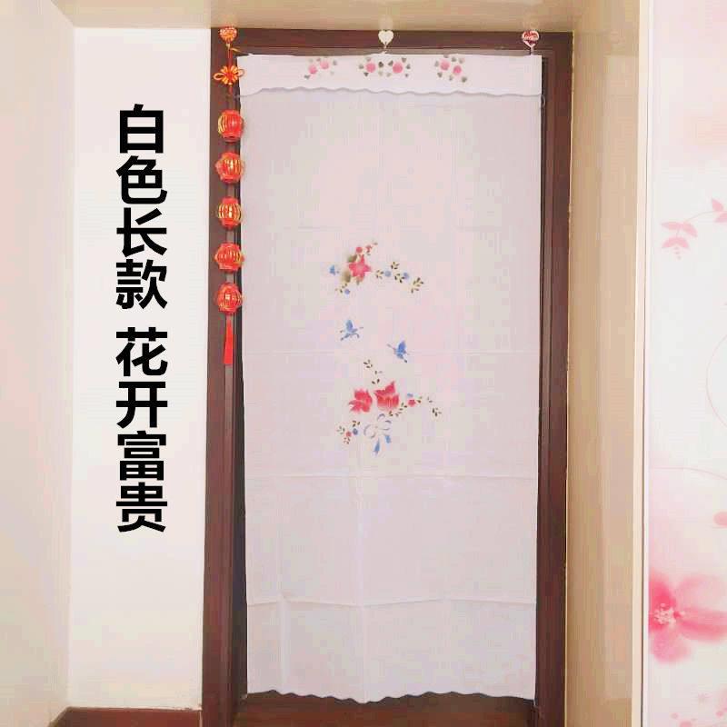 新款四季居家布艺印花门帘客厅卧室隔断半帘涤良布传统怀旧长门帘