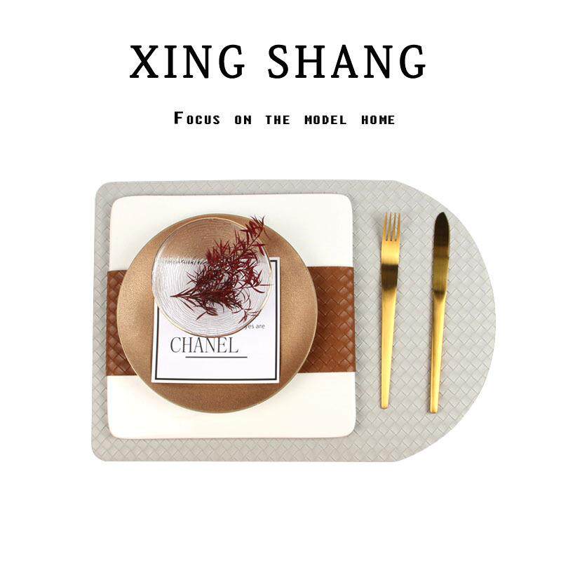 现代简约样板房西餐桌摆件创意软装西餐盘子套装北欧餐具餐厅摆件