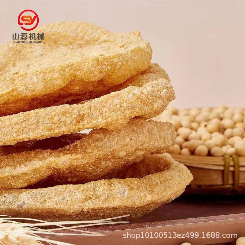 脆皮豆腐干油炸机脆皮豆腐油炸设备全自动千张豆腐皮油炸线
