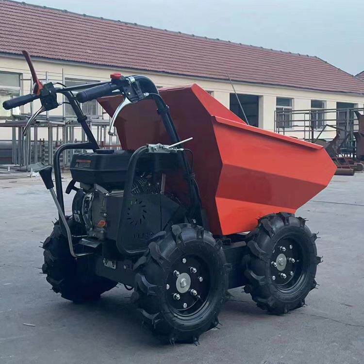 汽油四轮灰斗车 小型农场运输车 液压自卸翻斗车