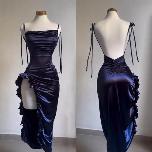 Summer open back camisole dress 连衣裙夏露背吊带裙