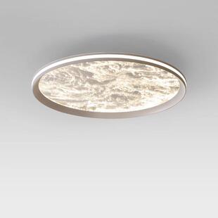 至御主卧室灯意式轻奢极简主灯海浪波纹圆形房间灯书房云雾吸顶灯