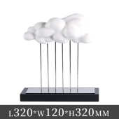 书房现代酒店艺术摆件样板间装 饰品抽象展厅高档云朵书柜简约雕塑