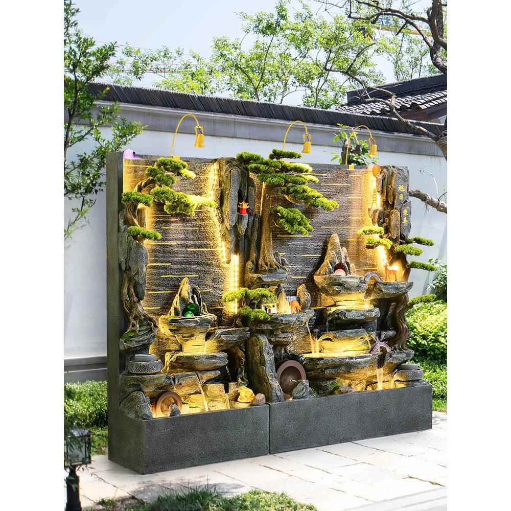 水幕WWI墙流屏风办公室水酒店假隔断件别墅庭院室外山喷摆泉鱼池
