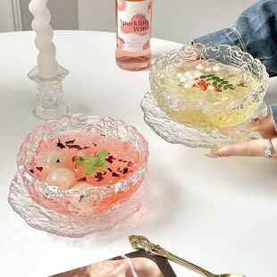 网红餐厅玻璃甜品碗碟套装糖水雪糕酸奶燕窝小吃碗绵绵冰碗高颜值