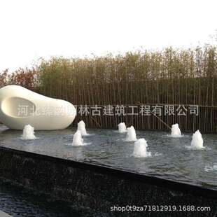 旱地玉柱喷泉室外涌泉泡泡泉小型鱼池简约造景鼓泡涌泉全控制系统