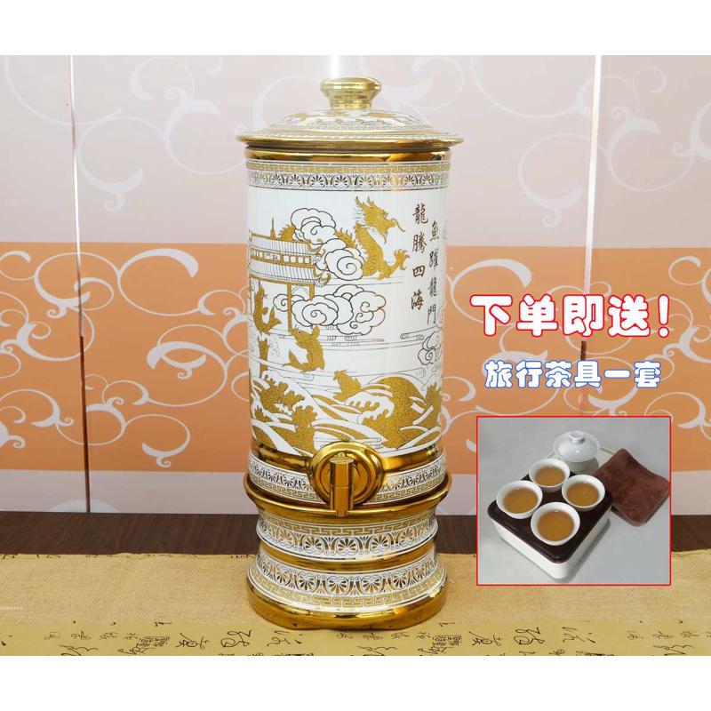 特惠陶瓷净水器饮水机机养生缸家用大小号陶瓷过滤过滤罐滤芯水缸