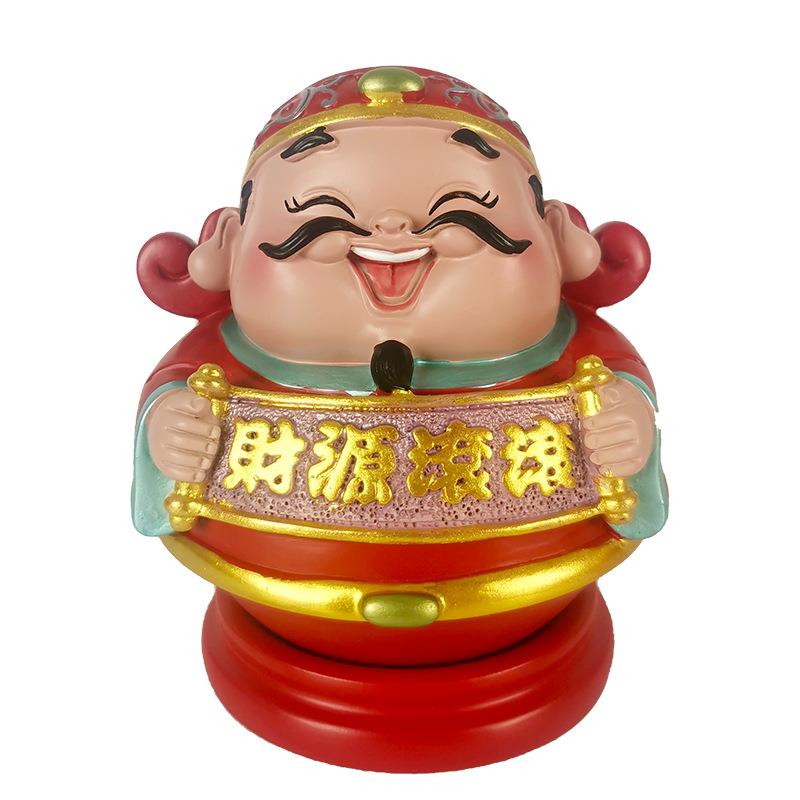 财神不倒翁办公室桌面乔迁新居开业礼品客厅酒柜家居饰品摆件