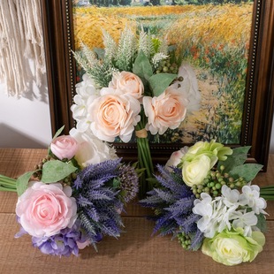 2320路引假花墙DY1 陆莲新手捧花厂家家居装 饰婚庆手捧娘花DY1