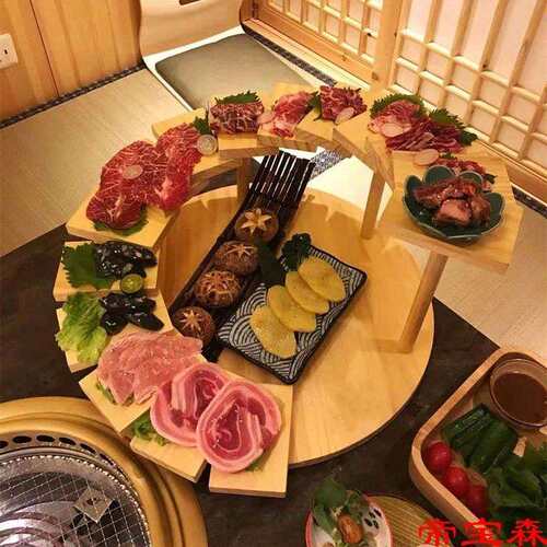 日式网红步步高升阶梯烤肉店常备餐具火锅店酒店韩式创意艺术餐具