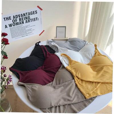 Threaded Cotton Crossover Camisole 螺纹棉交叉吊带运动背心女