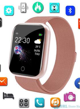 Women Stainless Smart Watch Mens Smartwatch for Android IOS