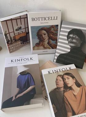 ins风极简彷真道具书摆拍杂志书样板房装饰家居客厅装饰道具