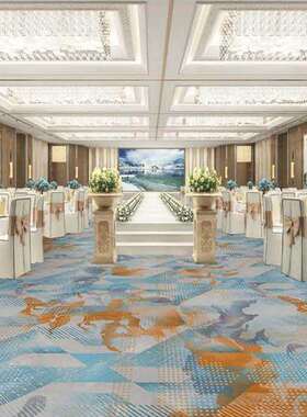 酒DTG1000店宴会地毯尼龙1B级铺酒楼静音满铺材大张地垫会厅宴专