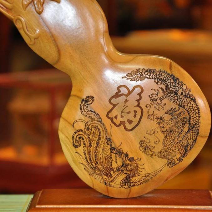 厂家桃木工艺品FLX-8033葫芦摆件福临桃木剑挂件节庆礼木质