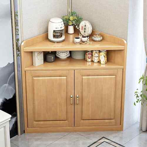 实木转角732边柜角三角形角柜客厅用橡墙角储物柜家餐厅胶木矮柜