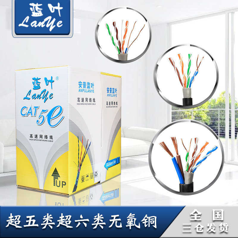 国标工程无氧铜千兆室外超五六类PEO监控专用综合一体线网线300米