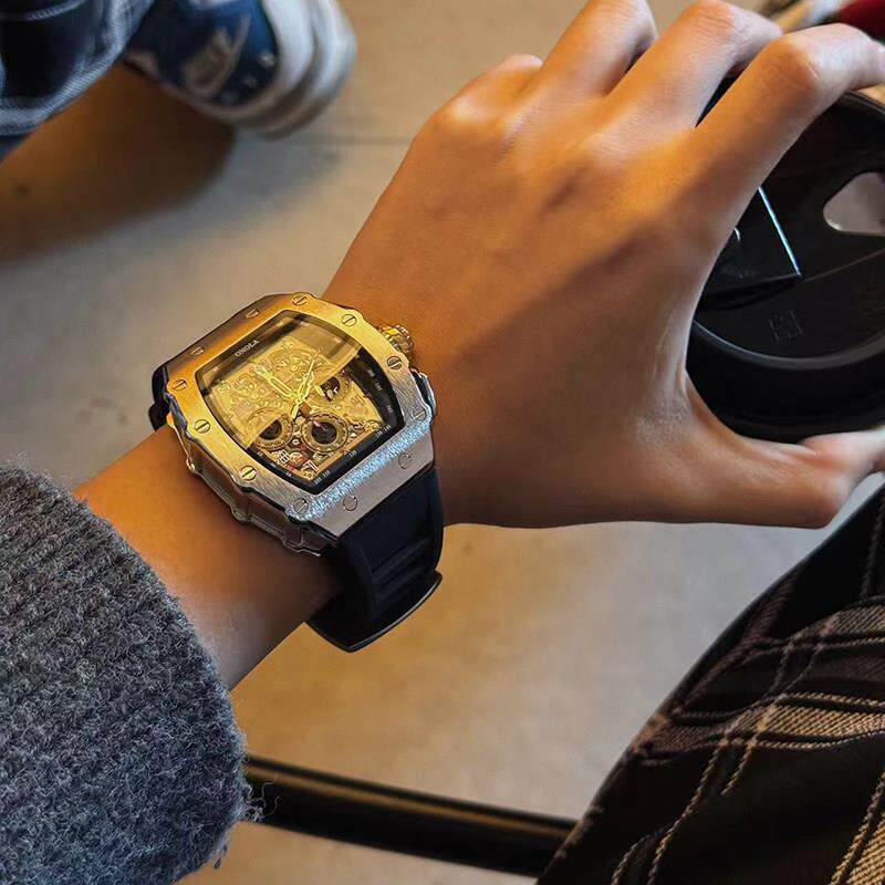 强森理查德手表男机械表男士男款虫洞概念机械正品运动氚气男表潮