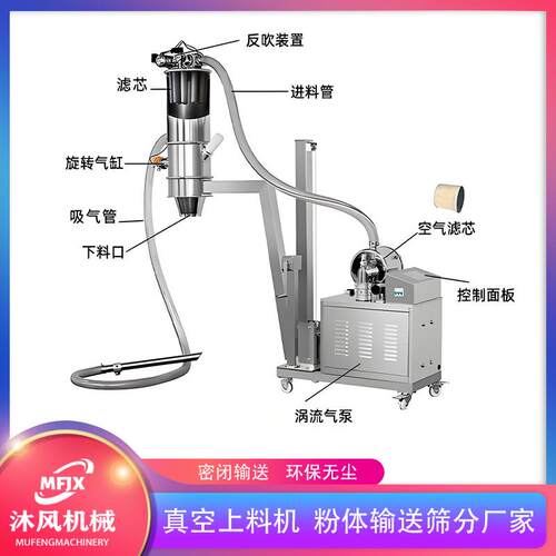 粉状物料真空上料机传输设备自动上料系统无尘供料