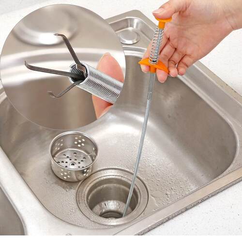 Drain Cleaning Wonder Tool - Steel Wire Pipe Cleaner with Ho