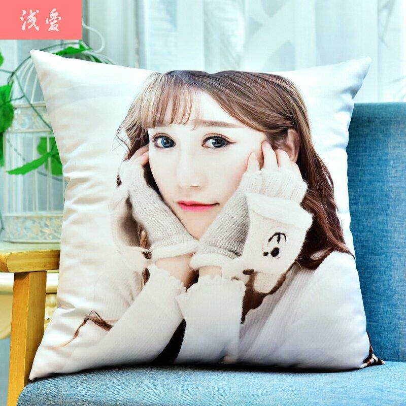 diy图片情侣两面靠枕发自己照片订做女朋友抱枕头男朋友来图定做