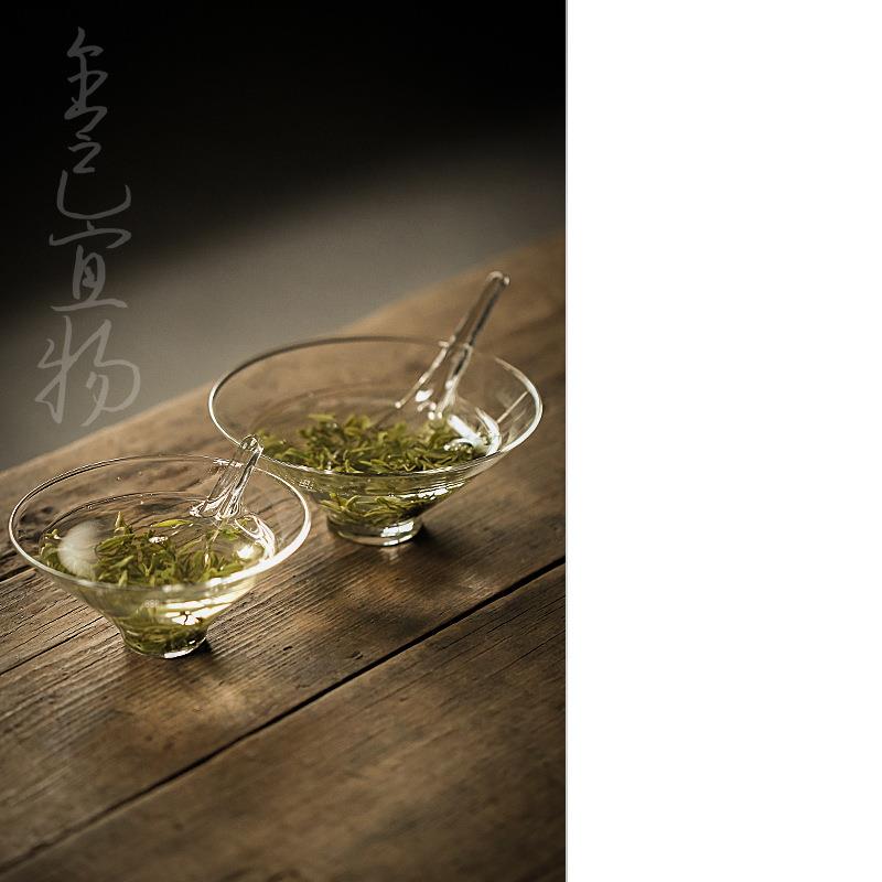 耐热玻璃手工茶具绿茶碗碗泡泡茶碗干泡碗汤勺功夫茶具茶道配件