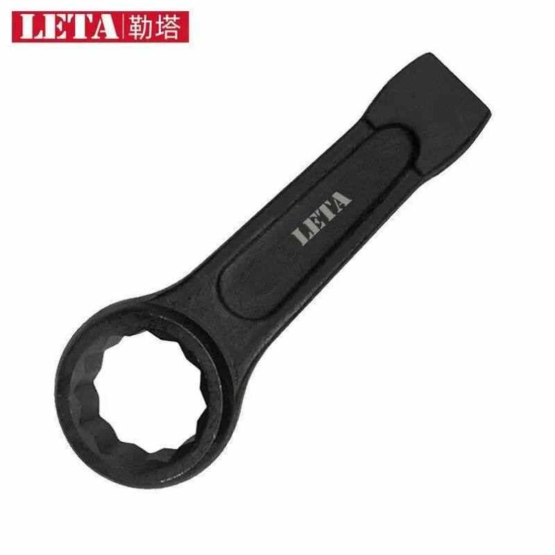 勒塔LETA敲击重型扳手-经典单梅花75mm直柄敲击梅花扳手工业级