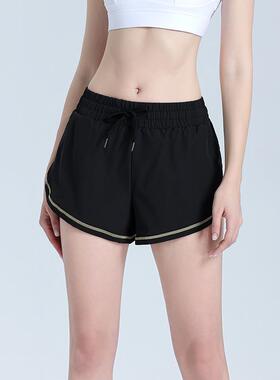 Sports shorts for women, anti glare running training,