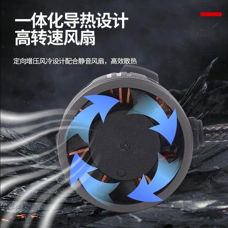 款新麟片散热汽车led0大灯SAZ905前照灯超亮聚光l改装配件ed车灯