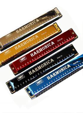 1PCS Professional 24 Hole Harmonica Mouth Metal Organ for Ch