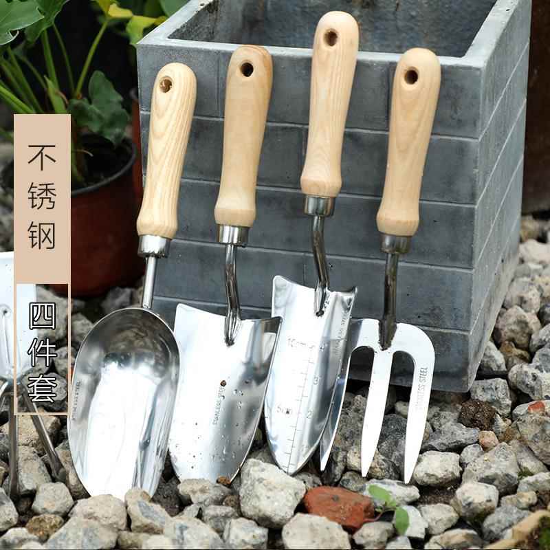 高档加厚种户外土小园艺用不锈钢松铲子大号花家工具沙滩菜多功能