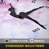 客厅个性 饰钟表静音壁钟跳舞石英钟 时钟创意潮流艺术挂钟卧室装