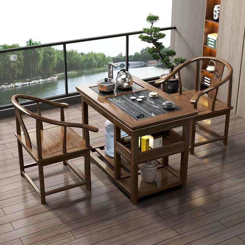 实木阳台茶桌椅组合家用小茶台一体泡茶功夫小型2人喝茶休闲原木,住宅家具,茶几,淘宝优惠券,粉丝福利购,淘宝优惠卷