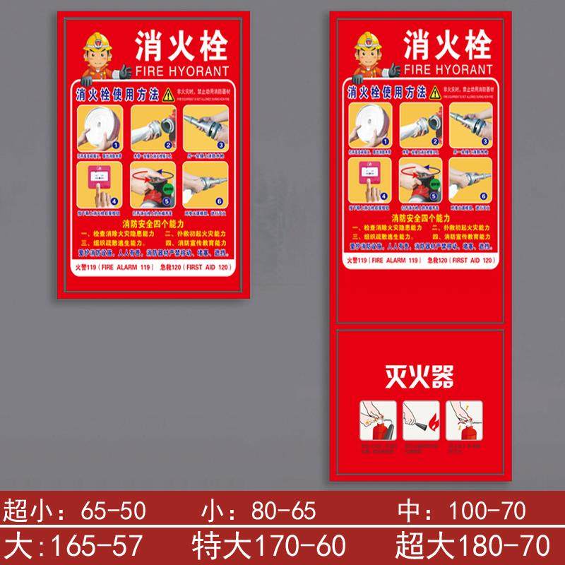 消防栓贴纸遮挡消火栓使用方法自粘贴画装饰灭火器墙贴x6,个性定制/设计服务/DIY,写真/海报印制,淘宝优惠券,粉丝福利购,淘宝优惠卷