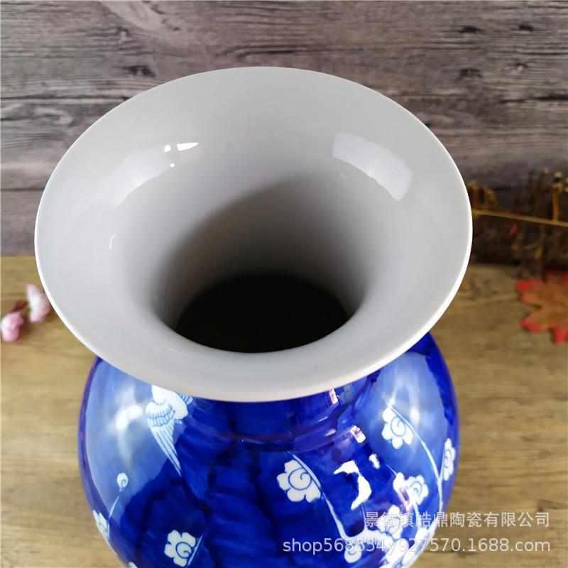 时尚陶瓷花瓶 古典花瓶客厅喜上眉梢手绘家居摆件 花瓶中式景德镇