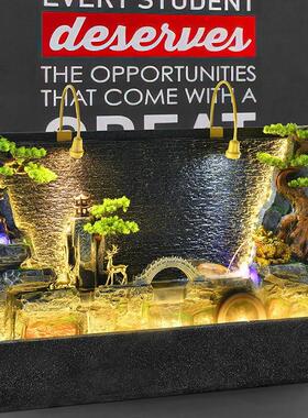 大型招水喷XAW幕墙流水泉财景观摆件内循环庭院隔断屏风酒店别开