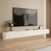 实木悬XVJ空简约现代板茶几电视柜厅挂小户型客墙电视柜挂墙岩悬