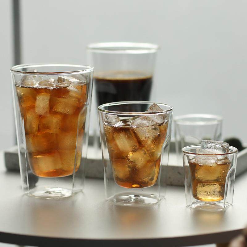 方形双层玻璃杯 创意双层耐冷热透明玻璃茶杯 玻璃泡茶果汁饮料杯,餐饮具,玻璃杯,淘宝优惠券,粉丝福利购,淘宝优惠卷