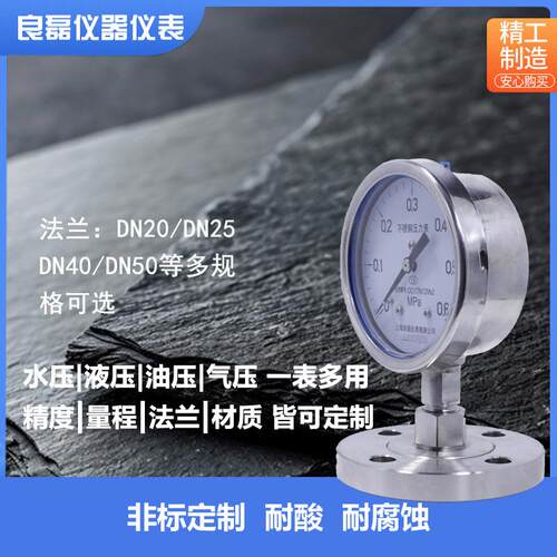 Y100-BF/MF不锈钢真空隔膜气压耐震压力表螺纹式配件连接件高精度