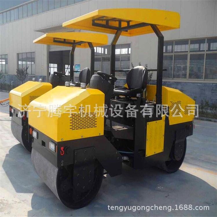 双钢轮压路机手扶式柴油全液压沥青沟槽微型自行走振动压土机手推