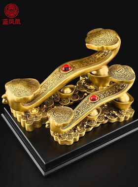 正品如意摆件事事如中式客铜厅入玄关酒柜办户公室开业意乔迁礼品