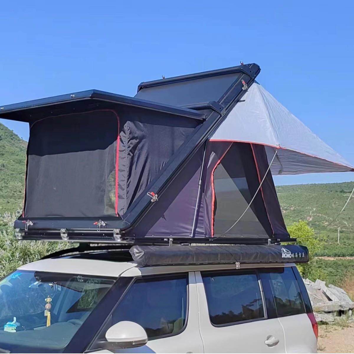新款车顶帐篷硬壳免搭建折叠户外露营旅行车载帐篷rooftoptent