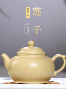 莲子紫砂壶小号精品茶壶茶具倪新安本山段泥壶家用宜兴厂家