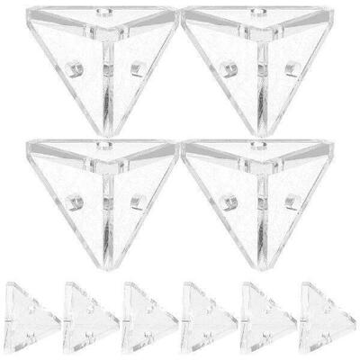 10 Pcs Triangular Bracket Acrylic Corner Braces Cabinet