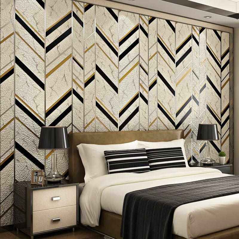 几何条纹5D立体仿鹿皮绒墙纸北欧简约卧室客厅电视背景墙加厚壁纸,家装主材,自贴墙纸/自粘墙纸,淘宝优惠券,粉丝福利购,淘宝优惠卷