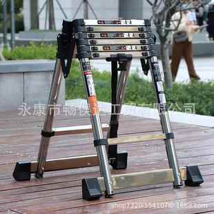 HD楼缩梯室内折 俣达多功能家用伸梯加厚升畅工降程梯竹节梯子%15
