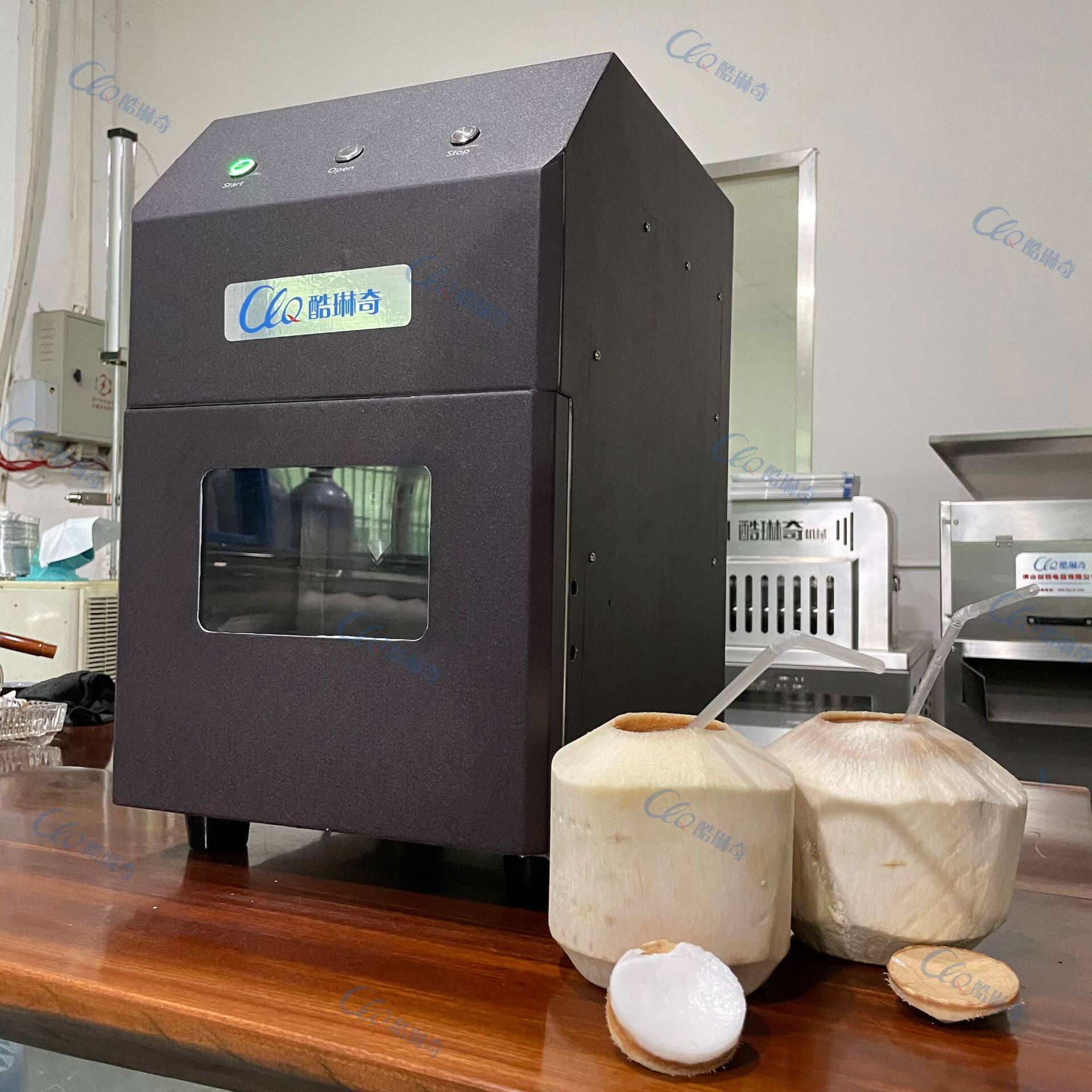 海南椰奶冻去皮椰青开盖机 切椰子机器 椰子开壳工具现货