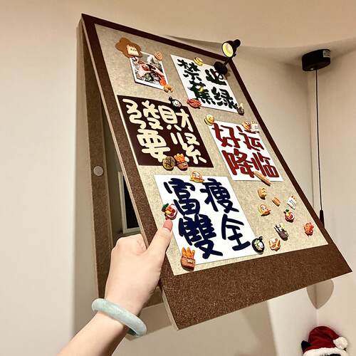 【遮丑神器】电表箱盒遮挡毛毡盖板高级感免打孔中古风自粘装饰画