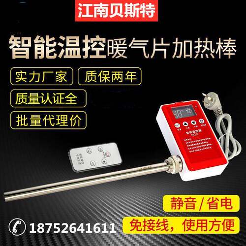 贝斯特温控水电暖气片加热棒家用注水220v智能采暖电暖气加热管